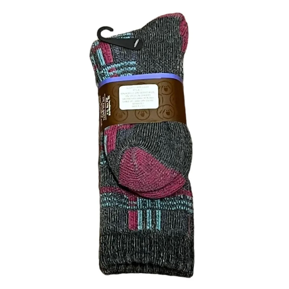 BOGO Wise Blend Plaid Merino Wool Socks, Size M, NWT‎